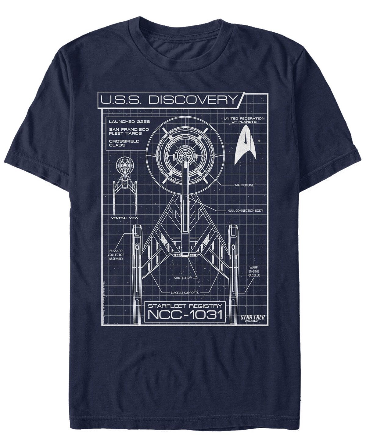 Мужская футболка с коротким рукавом star trek discovery ncc-1031 schematic Fifth Sun, синий
Мужская футболка с коротким рукавом star trek discovery ncc-1031 schematic Fifth Sun, синий