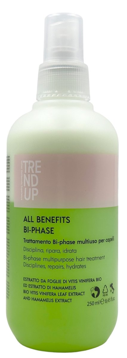 Двухфазное средство для расчесывания и укладки всех типов волос 250 мл Trend Up
Двухфазное средство для расчесывания и укладки всех типов волос 250 мл Trend Up