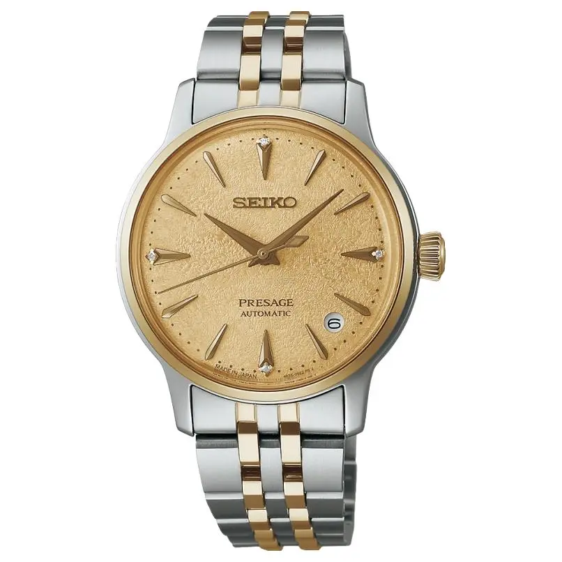 SEIKO Presage Navigation автоматический механический механизм браслет из нержавеющей стали часы 40.4 мм мужские часы gold dial
SEIKO Presage Navigation автоматический механический механизм браслет из нержавеющей стали часы 40.4 мм мужские часы gold dial