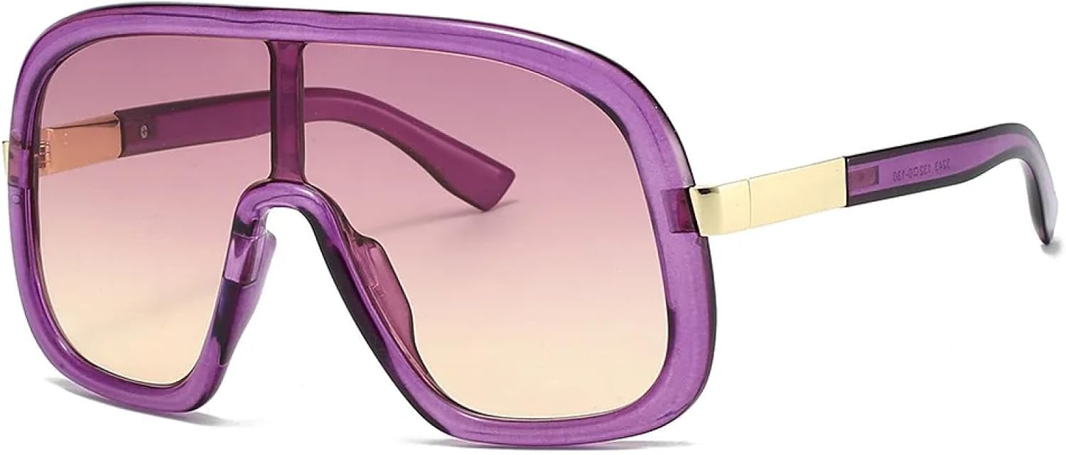 Винтажные большие цельные солнцезащитные очки для женщин и мужчин в стиле панк, популярные, в крупной оправе, роскошные, с защитой от УФ-излучения UV400 TYUVIVO, Purple Purple
Винтажные большие цельные солнцезащитные очки для женщин и мужчин в стиле панк, популярные, в крупной оправе, роскошные, с защитой от УФ-излучения UV400 TYUVIVO, Purple Purple