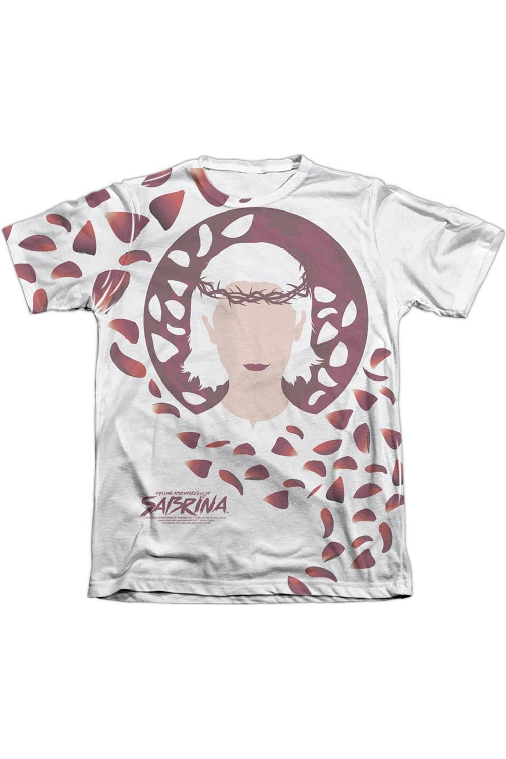 Футболка с коротким рукавом из полиэстера/хлопка для взрослых «Леденящие душу приключения Сабрины» с терновым венцом Gildan, белый
Футболка с коротким рукавом из полиэстера/хлопка для взрослых «Леденящие душу приключения Сабрины» с терновым венцом Gildan, белый