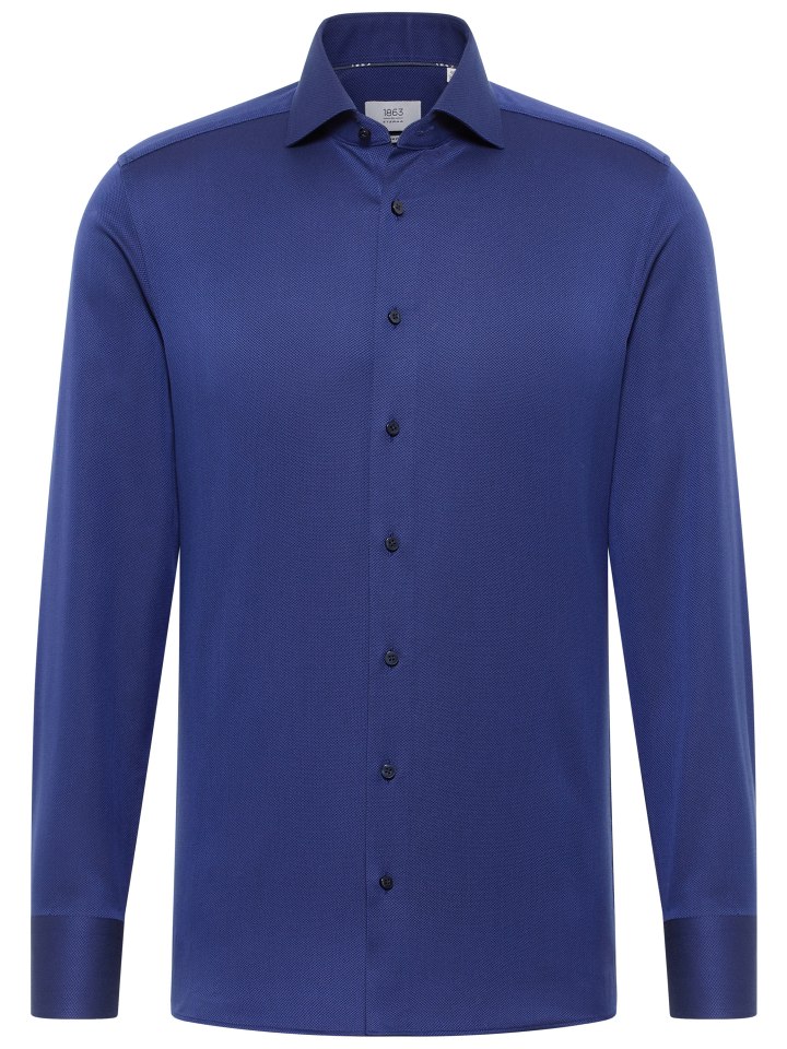 Рубашка приталенного кроя темно-синего цвета Eterna
Рубашка приталенного кроя темно-синего цвета Eterna