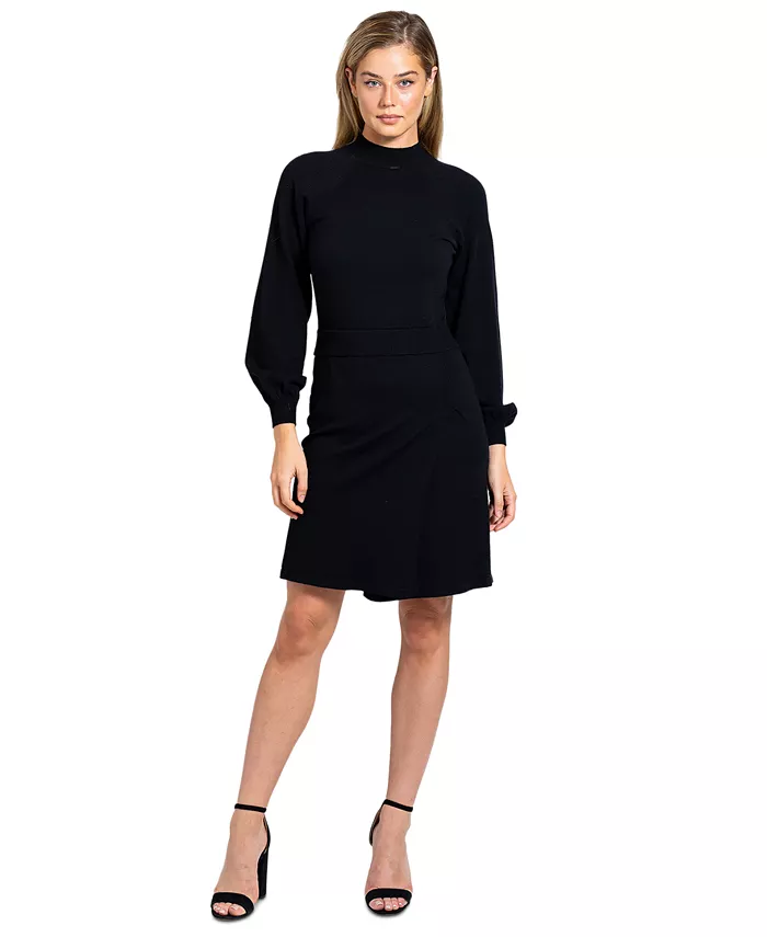 Женское платье-свитер с воротником-стойкой и длинными рукавами Sam Edelman, черный
Женское платье-свитер с воротником-стойкой и длинными рукавами Sam Edelman, черный
