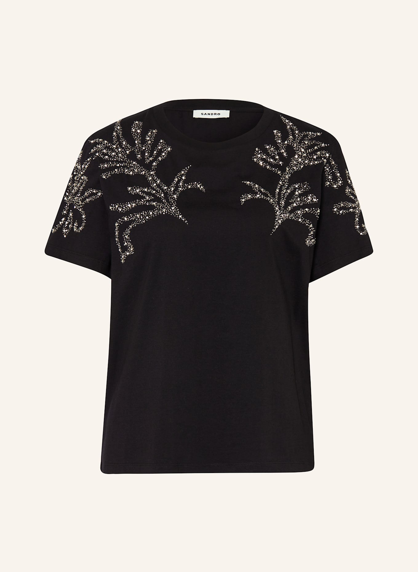 Футболка с драгоценными камнями Sandro, черный
Футболка с драгоценными камнями Sandro, черный