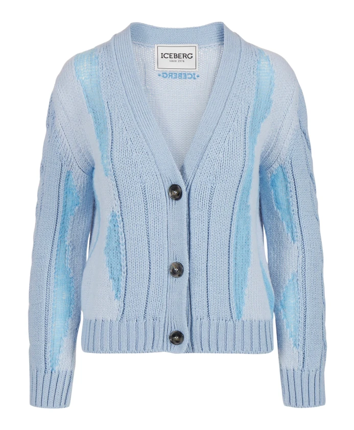 Пуловер с длинными рукавами и V-образным вырезом Iceberg, синий
Пуловер с длинными рукавами и V-образным вырезом Iceberg, синий