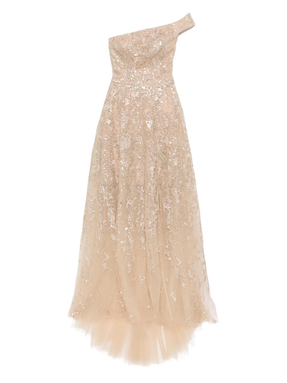 Платье с открытыми плечами и вышивкой Saiid Kobeisy, нейтральный
Платье с открытыми плечами и вышивкой Saiid Kobeisy, нейтральный