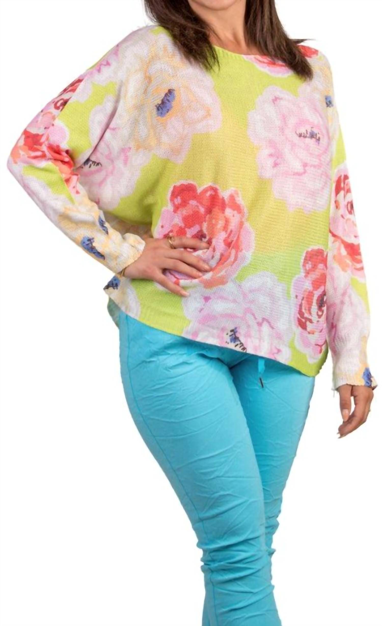 Дарья Свитер с цветочным принтом и рукавом летучая мышь в лаймовом цвете GIGI MODA, Lime
Дарья Свитер с цветочным принтом и рукавом летучая мышь в лаймовом цвете GIGI MODA, Lime