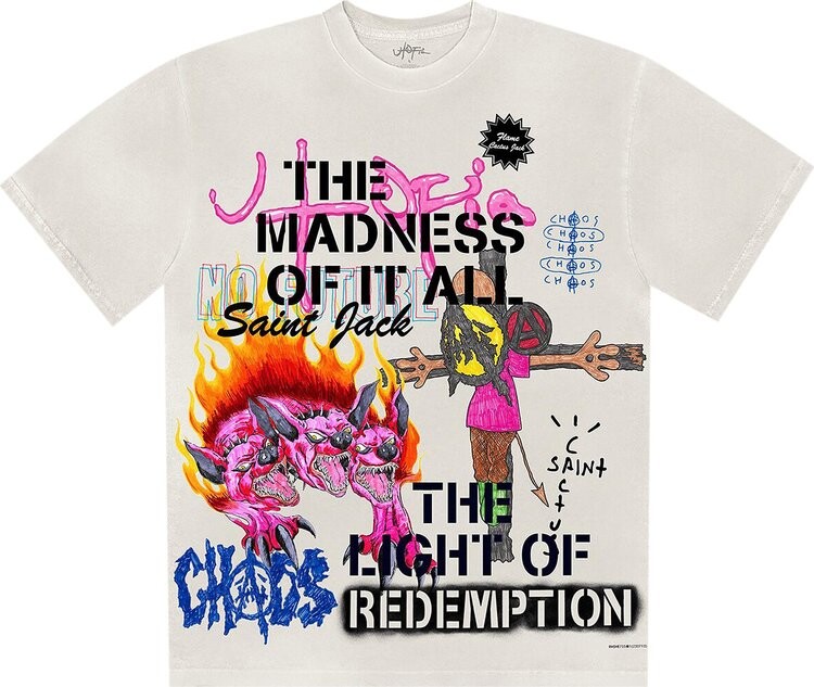 Футболка Cactus Jack by Travis Scott Utopia x Saint Michael 3A 'Off White', кремовый
Футболка Cactus Jack by Travis Scott Utopia x Saint Michael 3A 'Off White', кремовый