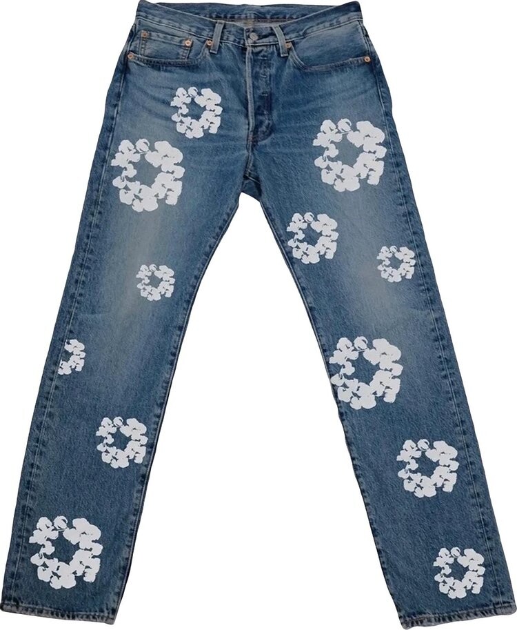 Джинсы Levi's x Denim Tears The Cotton Wreath Jean 'Vintage Wash', синий
Джинсы Levi's x Denim Tears The Cotton Wreath Jean 'Vintage Wash', синий
