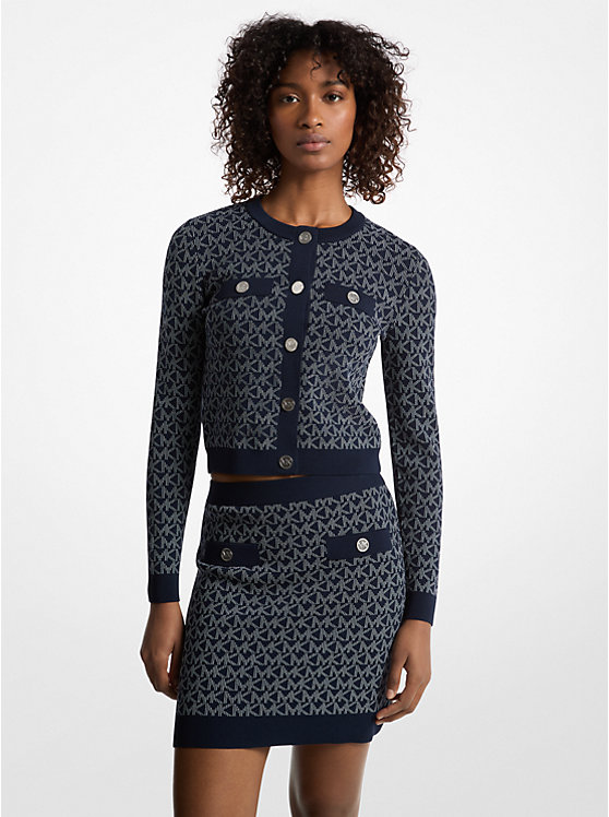 Юбка из жаккардовой ткани с логотипом Michael Kors, синий
Юбка из жаккардовой ткани с логотипом Michael Kors, синий