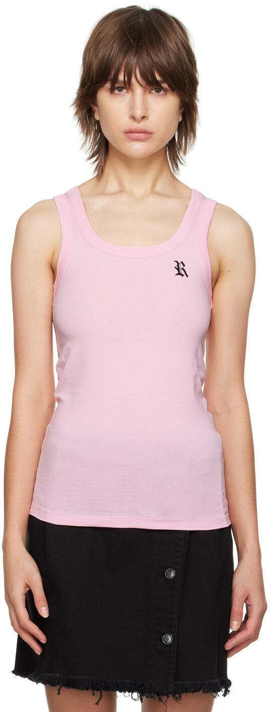 Розовая майка с нашивками Raf Simons
Розовая майка с нашивками Raf Simons