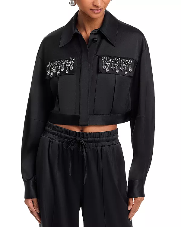 Многослойная куртка с драгоценными камнями Cinq À Sept, черный
Многослойная куртка с драгоценными камнями Cinq À Sept, черный