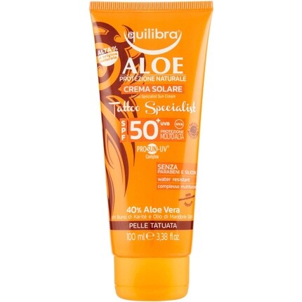 Equilibra Solari Крем с алоэ Sun Tattoo Specialist SPF 50+ Солнцезащитный крем для татуировок с алоэ вера и витамином Е 100 мл
Equilibra Solari Крем с алоэ Sun Tattoo Specialist SPF 50+ Солнцезащитный крем для татуировок с алоэ вера и витамином Е 100 мл