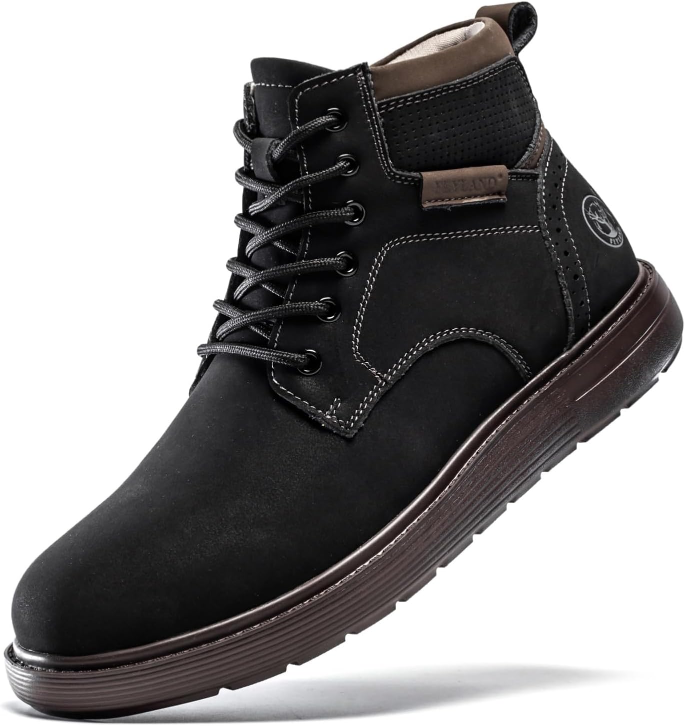 Мужские модные сникерсы-челси FLYLAND, кожаные ботинки на шнуровке до щиколотки, легкие, нескользящие, для ходьбы, черный
Мужские модные сникерсы-челси FLYLAND, кожаные ботинки на шнуровке до щиколотки, легкие, нескользящие, для ходьбы, черный