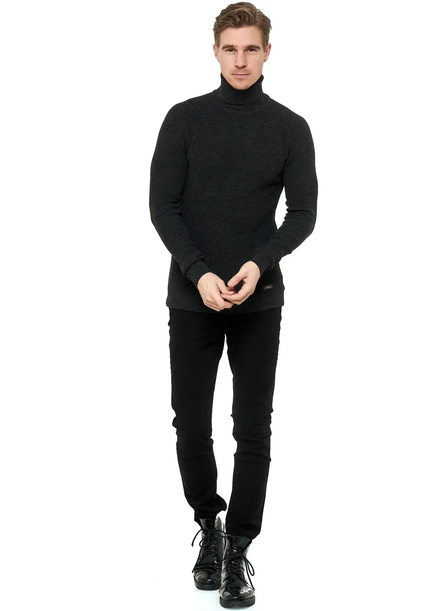 Свитер с высоким воротником и стильным высоким воротником Rusty Neal, антрацит 
Свитер с высоким воротником и стильным высоким воротником Rusty Neal, антрацит