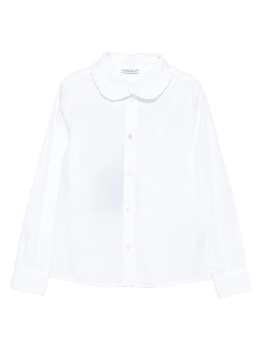 Рубашка с рюшами на воротнике Dolce & Gabbana Kids, белый
Рубашка с рюшами на воротнике Dolce & Gabbana Kids, белый
