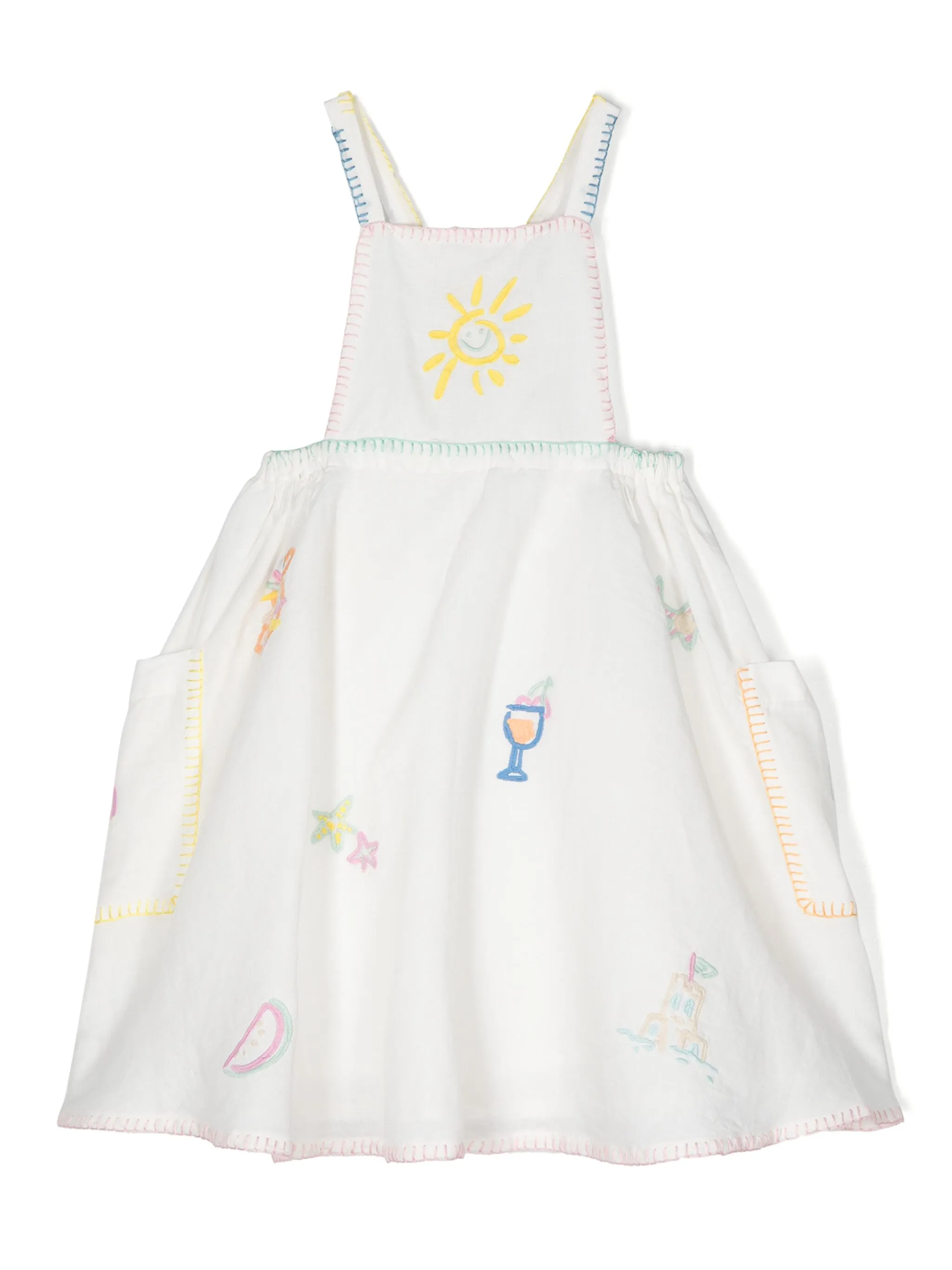 Платье мини с вышивкой Stella Mccartney Kids, белый
Платье мини с вышивкой Stella Mccartney Kids, белый