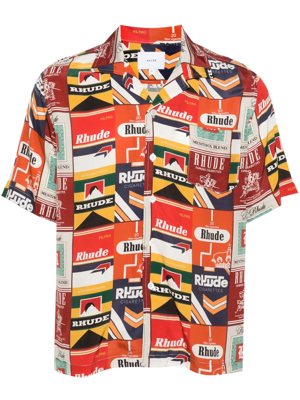 Шелковая рубашка с принтом Cigarette RHUDE, красный
Шелковая рубашка с принтом Cigarette RHUDE, красный