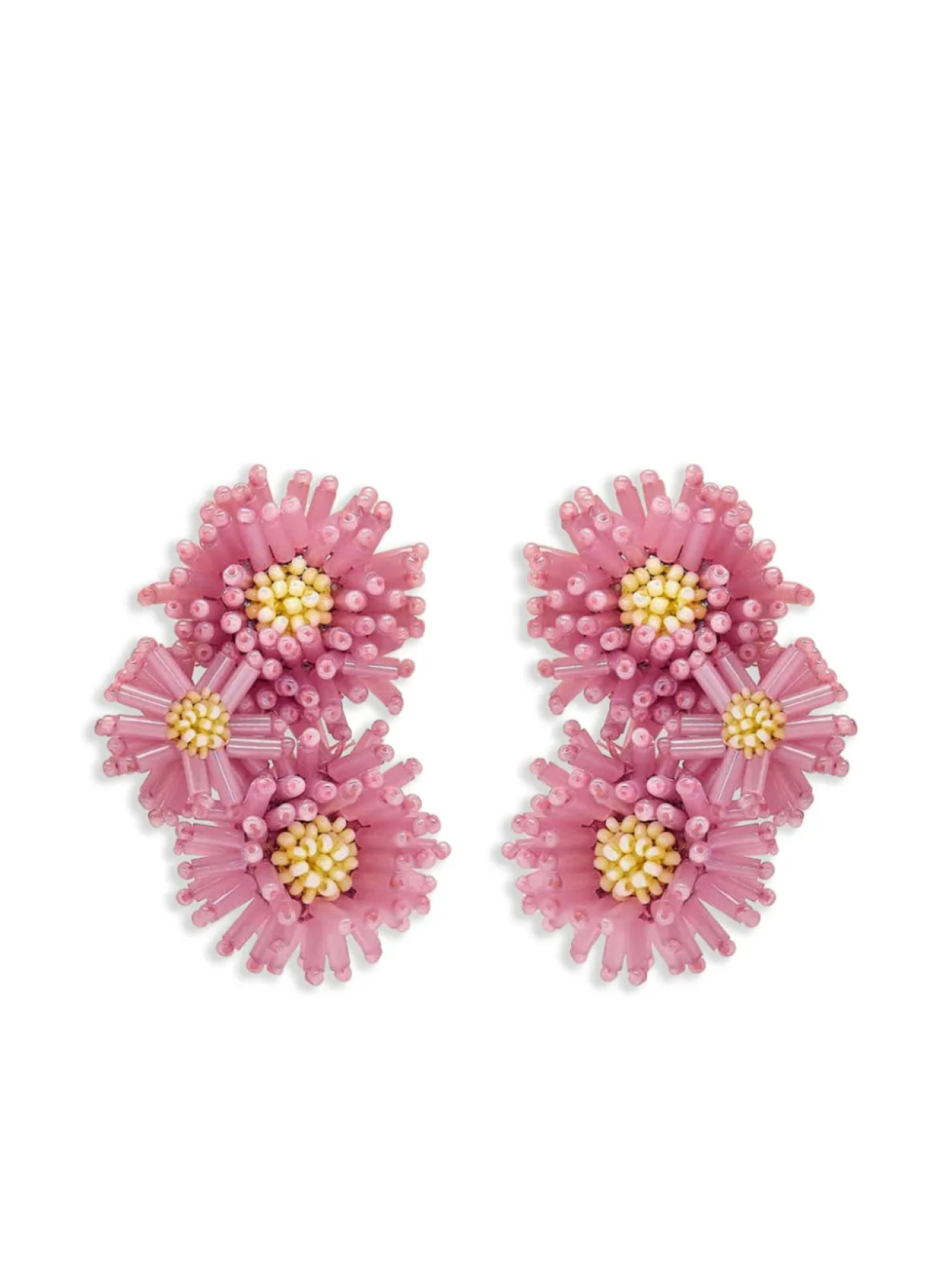 Oscar de la Renta серьги Pompom Flower, розовый 
Oscar de la Renta серьги Pompom Flower, розовый