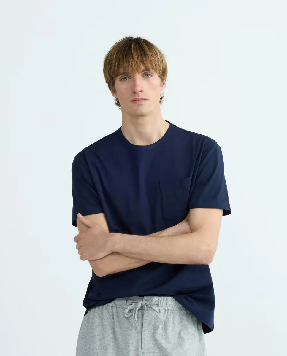 Мужская пижамная футболка из экологичного хлопка Emidio Tucci, синий
Мужская пижамная футболка из экологичного хлопка Emidio Tucci, синий