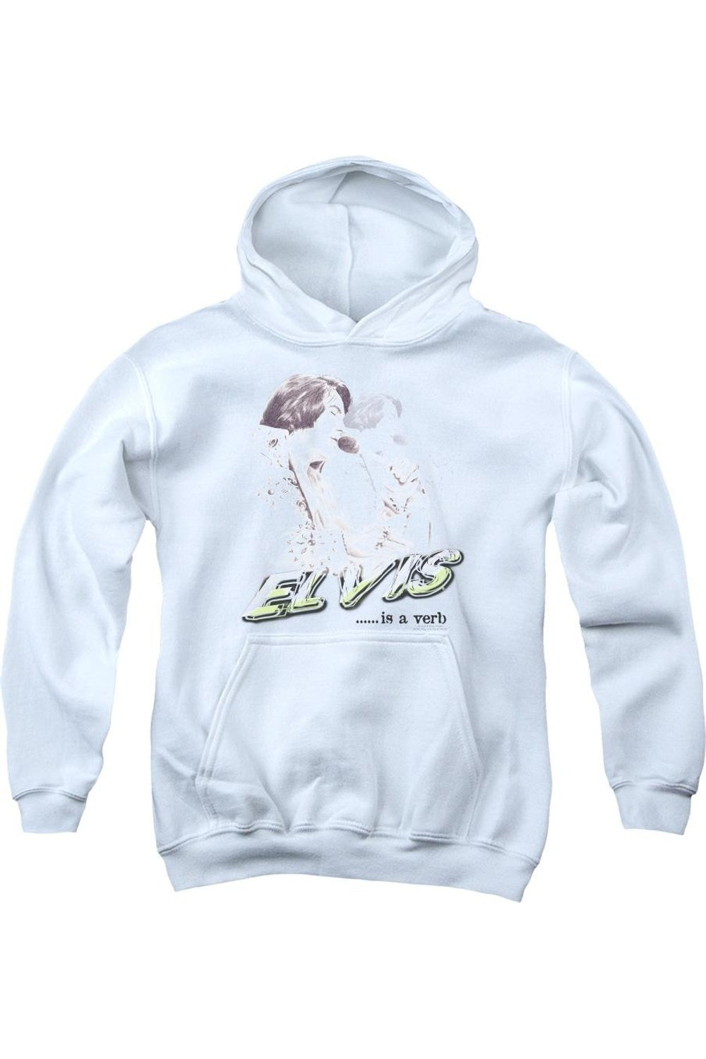 Элвис Пресли "Элвис - это глагол" молодежная толстовка с капюшоном Gildan, белый
Элвис Пресли "Элвис - это глагол" молодежная толстовка с капюшоном Gildan, белый