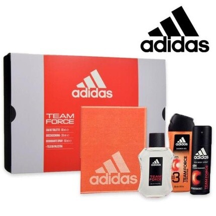 Adidas Team Force EDT для мужчин 100 мл с дезодорантом, гелем для душа, полотенцем для рук и пляжным полотенцем
Adidas Team Force EDT для мужчин 100 мл с дезодорантом, гелем для душа, полотенцем для рук и пляжным полотенцем