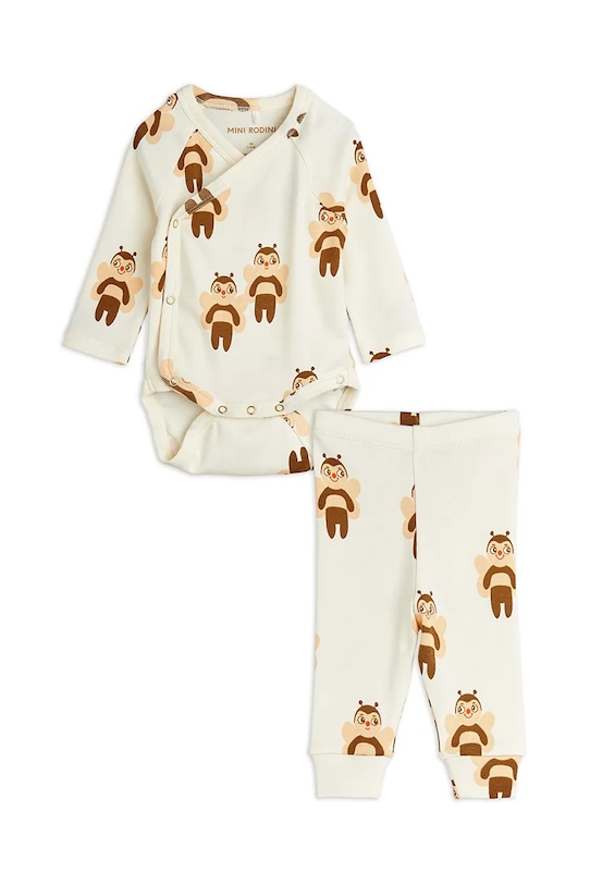 Хлопковый комплект для малышей Bees Mini Rodini, бежевый
Хлопковый комплект для малышей Bees Mini Rodini, бежевый