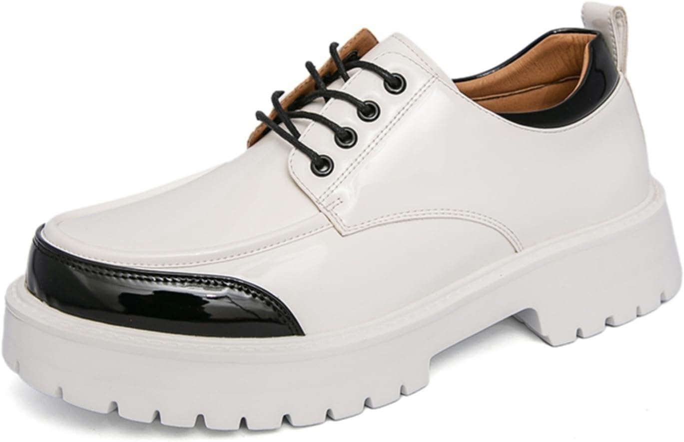 Мужские оксфорды на платформе для делового и официального стиля с круглым носком, металлической цветовой блокировкой, шнуровкой, противоскользящей подошвой, для повседневной носки Kelibasi, белый
Мужские оксфорды на платформе для делового и официального стиля с круглым носком, металлической цветовой блокировкой, шнуровкой, противоскользящей подошвой, для повседневной носки Kelibasi, белый