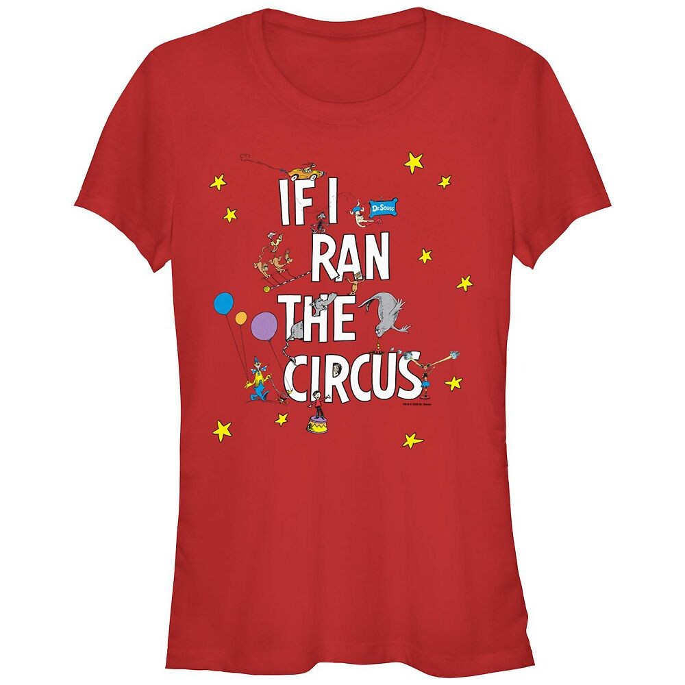 Футболка с рисунком «Доктор Сьюз» для юниоров, если бы я бегал по цирку Licensed Character, красный
Футболка с рисунком «Доктор Сьюз» для юниоров, если бы я бегал по цирку Licensed Character, красный