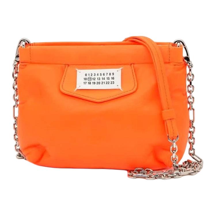 Maison Margiela Гламурная кожаная сумка через плечо миниатюрная женская оранжевая 
Maison Margiela Гламурная кожаная сумка через плечо миниатюрная женская оранжевая