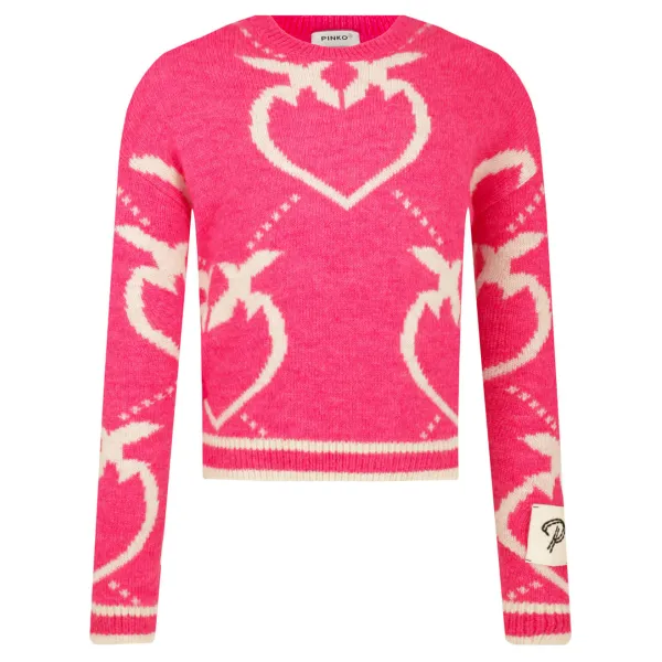 Свитер обычного кроя с добавлением шерсти Pinko Up, розовый
Свитер обычного кроя с добавлением шерсти Pinko Up, розовый