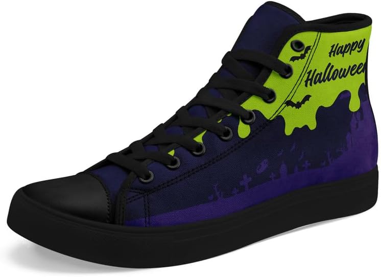 Высокие кеды AWSOLE Halloween с рисунком тыквы из канвы для мужчин и женщин, модная праздничная обувь унисекс с плоской подошвой, привидение, череп, стильная обувь, черный/зеленый/фиолетовый
Высокие кеды AWSOLE Halloween с рисунком тыквы из канвы для мужчин и женщин, модная праздничная обувь унисекс с плоской подошвой, привидение, череп, стильная обувь, черный/зеленый/фиолетовый