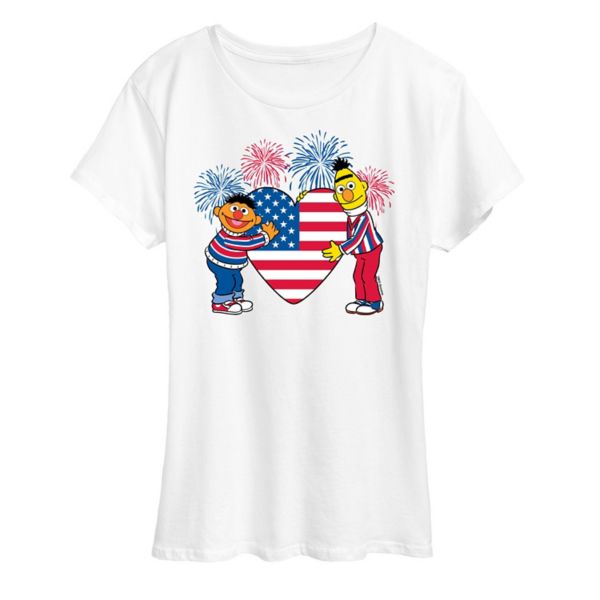 Женская футболка с принтом «Улица Сезам» и «Сердце Америки» Licensed Character, белый
Женская футболка с принтом «Улица Сезам» и «Сердце Америки» Licensed Character, белый