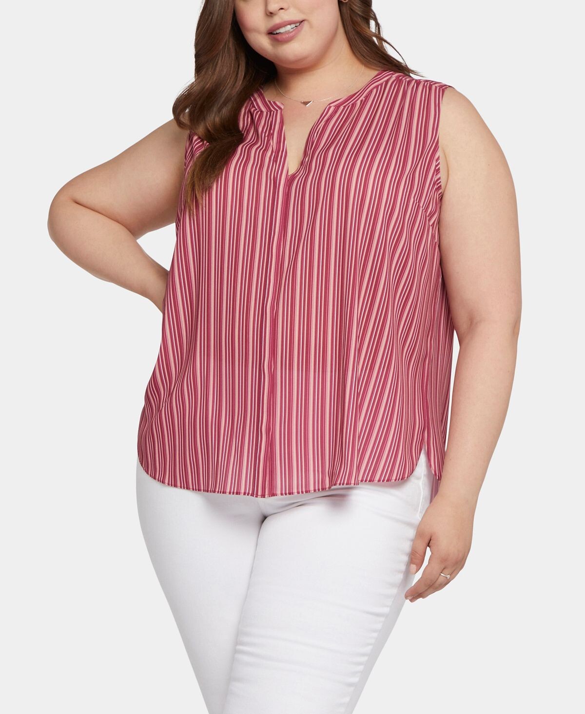 Плюс размер блуза без рукавов с защипами NYDJ, мульти
Плюс размер блуза без рукавов с защипами NYDJ, мульти