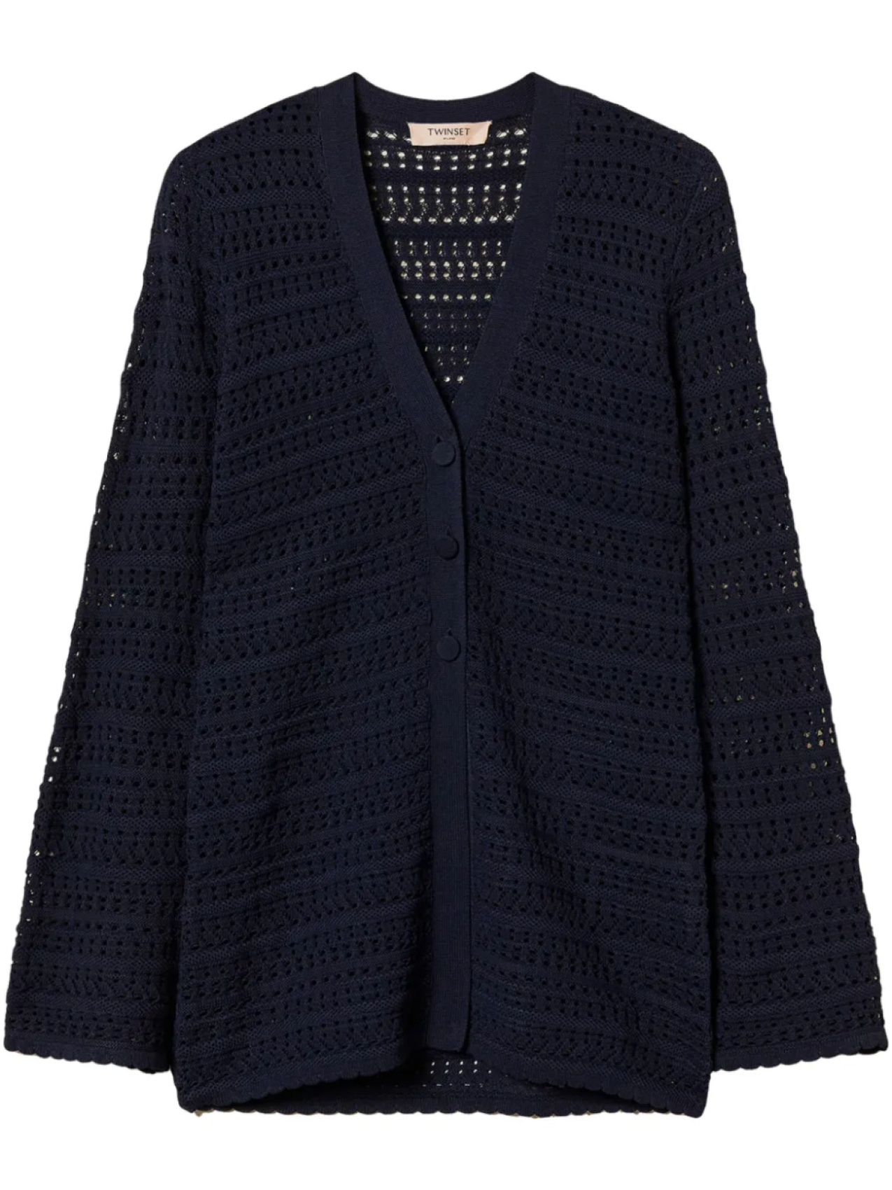 Кардиган ажурной вязки TWINSET, синий
Кардиган ажурной вязки TWINSET, синий