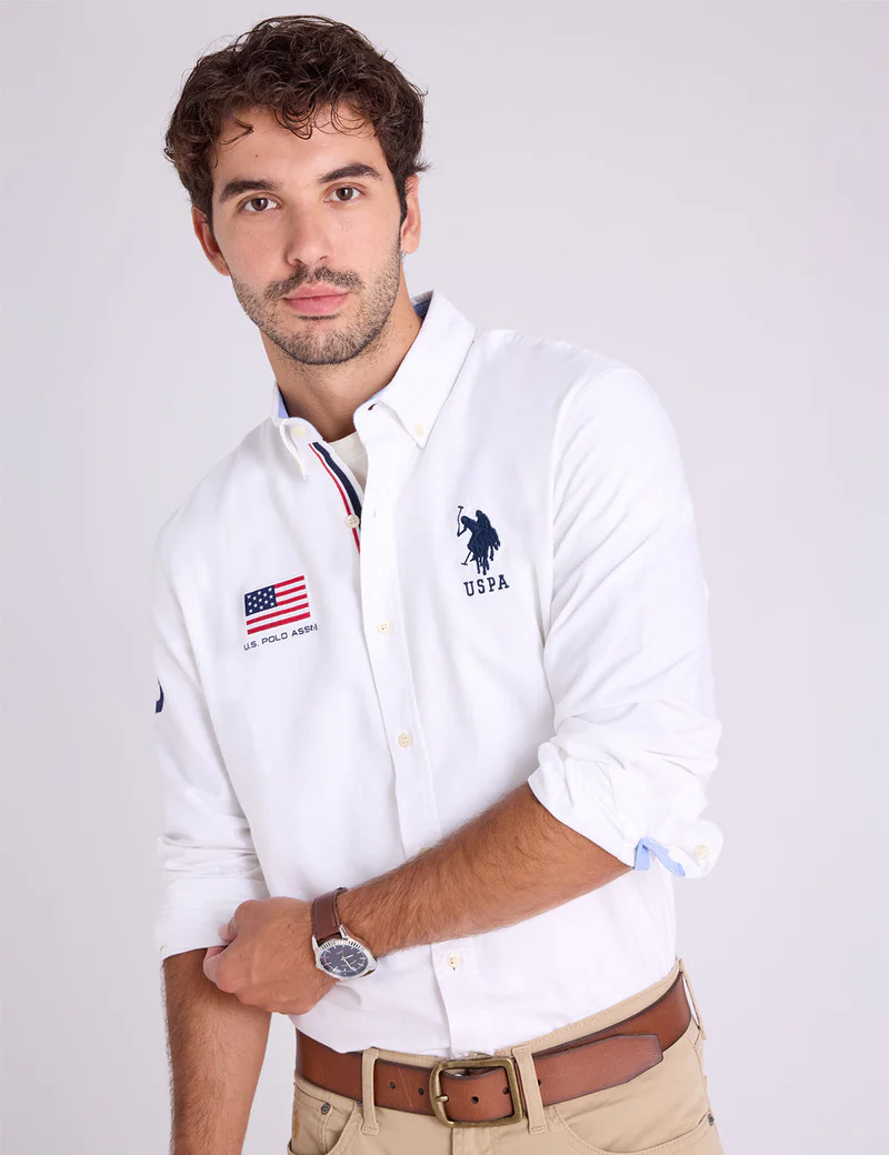 Рубашка U.S. Polo Assn Long Sleeve Flag Solid Oxford, белый
Рубашка U.S. Polo Assn Long Sleeve Flag Solid Oxford, белый