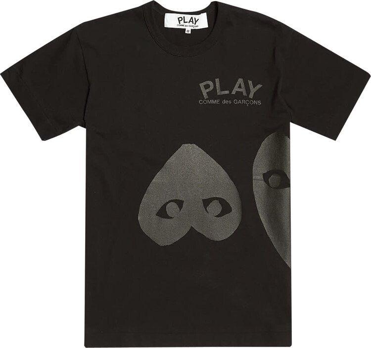 Футболка Comme des Garçons Short-Sleeve Play T-Shirt With Upside Black Heart And Half Heart 'Black', черный 
Футболка Comme des Garçons Short-Sleeve Play T-Shirt With Upside Black Heart And Half Heart 'Black', черный