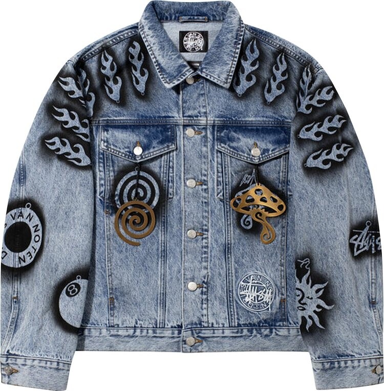 Куртка Stussy x Dries Van Noten Hand-Stencilled Denim Jacket 'Washed Blue', синий
Куртка Stussy x Dries Van Noten Hand-Stencilled Denim Jacket 'Washed Blue', синий