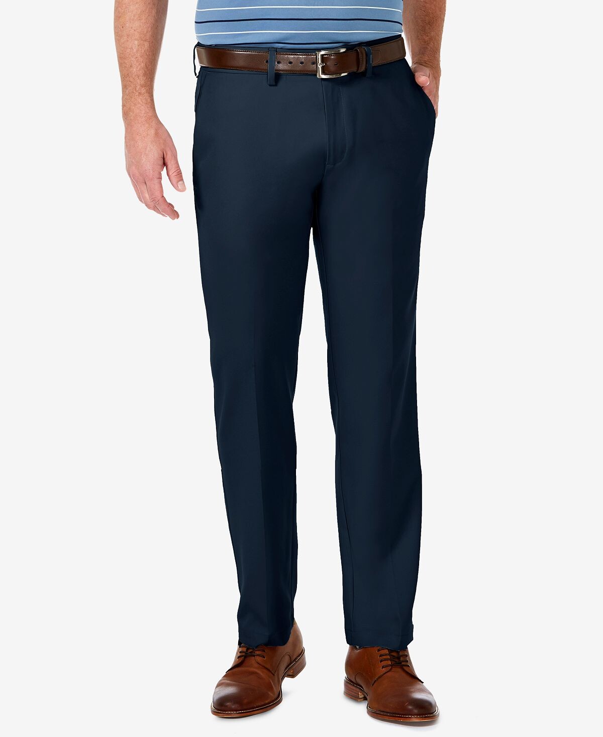 Мужские классические брюки cool 18 pro stretch straight fit flat front Haggar, синий
Мужские классические брюки cool 18 pro stretch straight fit flat front Haggar, синий