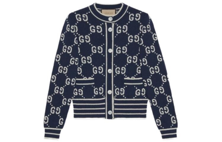 Кардиган женский Gucci с узором, синий / белый
Кардиган женский Gucci с узором, синий / белый