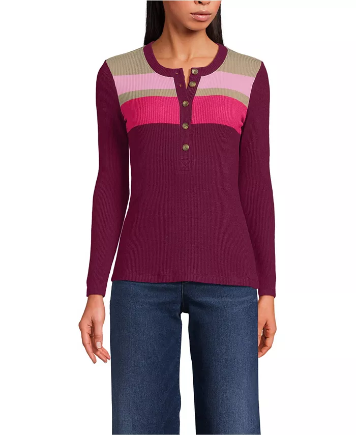 Женский топ-хенли с длинными рукавами и резинкой Lands' End, красный
Женский топ-хенли с длинными рукавами и резинкой Lands' End, красный