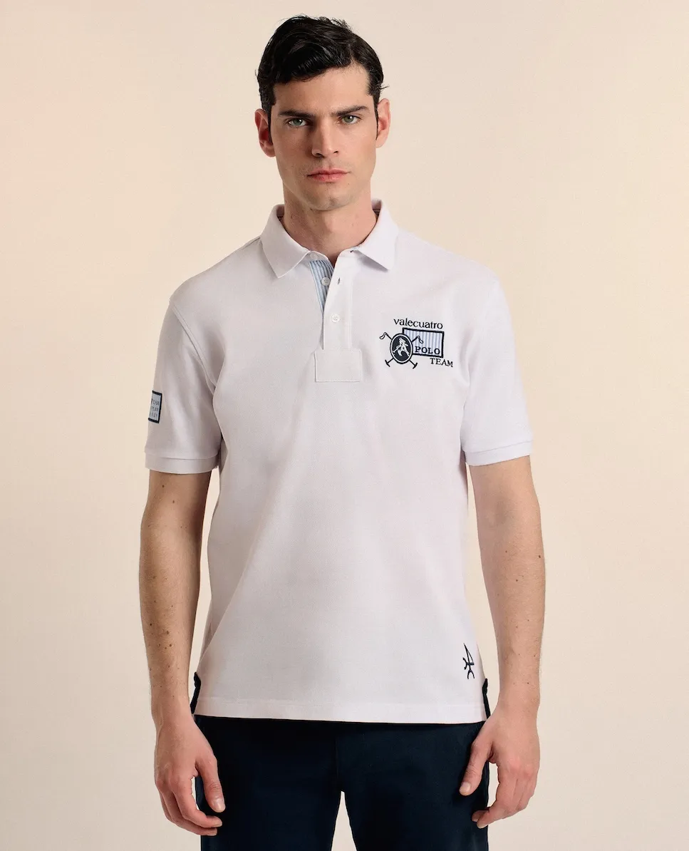 Классическая поло из пике с коротким рукавом Valecuatro, белый
Классическая поло из пике с коротким рукавом Valecuatro, белый