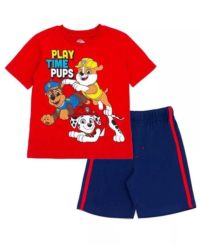 Комплект из пуловера с футболкой и шорт в сетку для мальчиков Chase Marshall Rubble Paw Patrol, красный
Комплект из пуловера с футболкой и шорт в сетку для мальчиков Chase Marshall Rubble Paw Patrol, красный