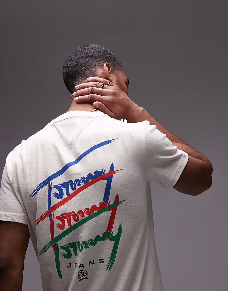 Футболка Tommy Jeans с повторяющимся фирменным принтом на спине цвета овсяной меланжи, Серый, Футболка Tommy Jeans с повторяющимся фирменным принтом на спине цвета овсяной меланжи
Футболка Tommy Jeans с повторяющимся фирменным принтом на спине цвета овсяной меланжи, Серый, Футболка Tommy Jeans с повторяющимся фирменным принтом на спине цвета овсяной меланжи