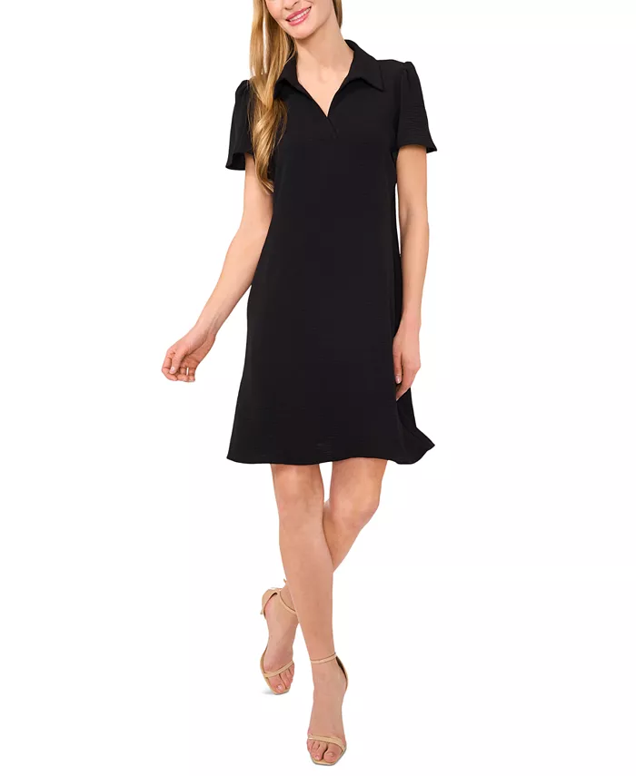 Женское короткое платье-поло с воротником CeCe, черный
Женское короткое платье-поло с воротником CeCe, черный