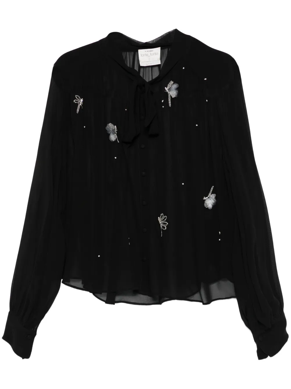 Блузка с декором в виде бабочки Forte Forte, черный
Блузка с декором в виде бабочки Forte Forte, черный