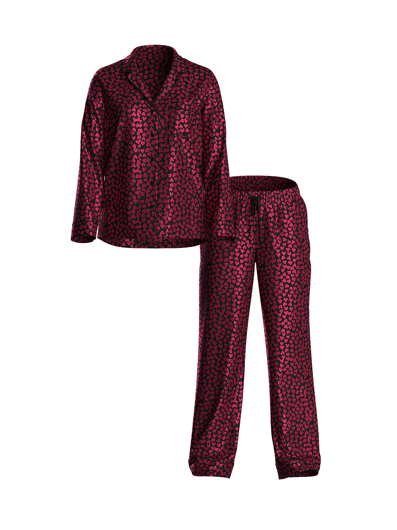 Пижама Victoria's Secret Signature Satin Long, красный/черный
Пижама Victoria's Secret Signature Satin Long, красный/черный