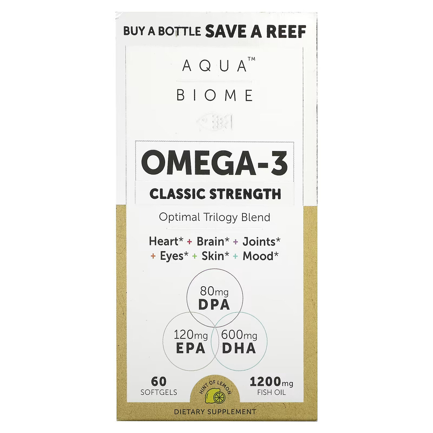 Enzymedica, Aqua Biome, рыбий жир, Classic Strength, лимонный вкус, 600 мг, 60 мягких таблеток
Enzymedica, Aqua Biome, рыбий жир, Classic Strength, лимонный вкус, 600 мг, 60 мягких таблеток
