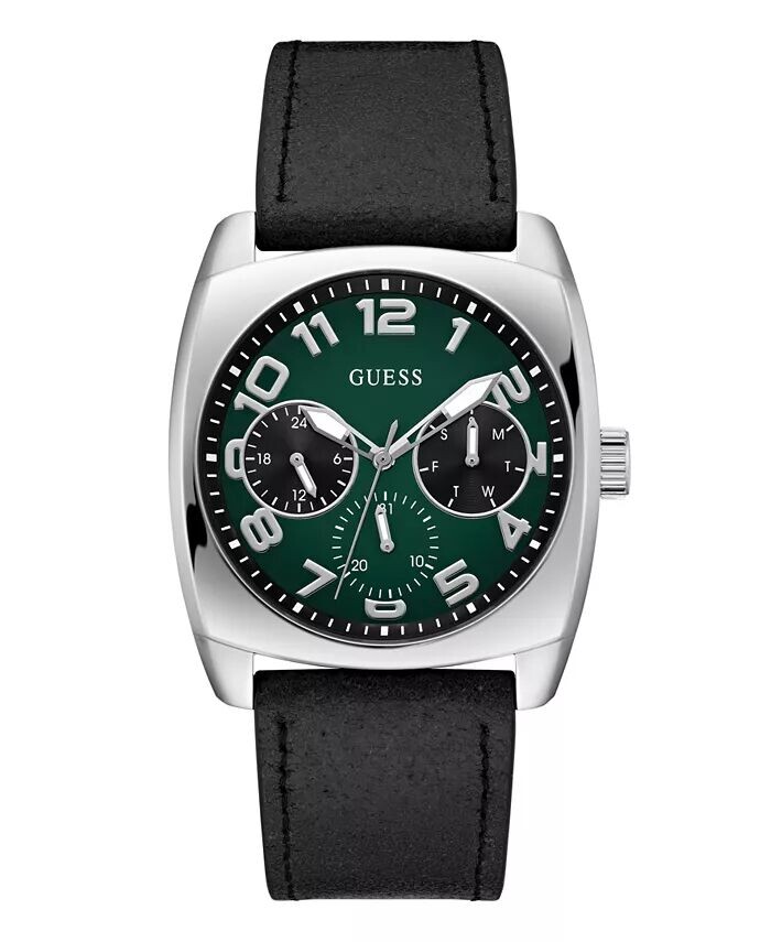 Мужские многофункциональные черные часы из натуральной кожи 41 мм GUESS, черный
Мужские многофункциональные черные часы из натуральной кожи 41 мм GUESS, черный