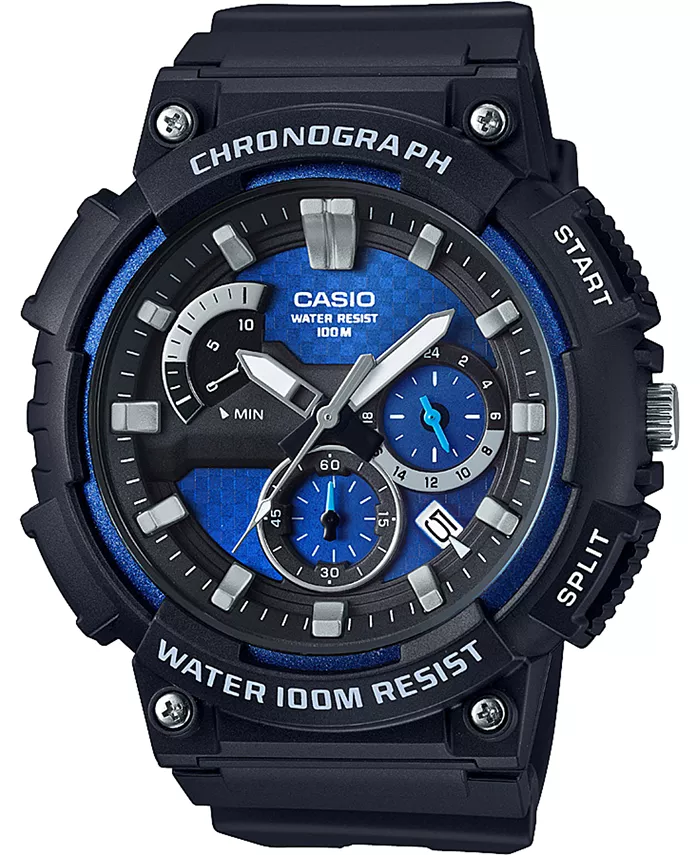 Мужские часы с хронографом на черном ремешке из смолы, 53.5 мм Casio
Мужские часы с хронографом на черном ремешке из смолы, 53.5 мм Casio